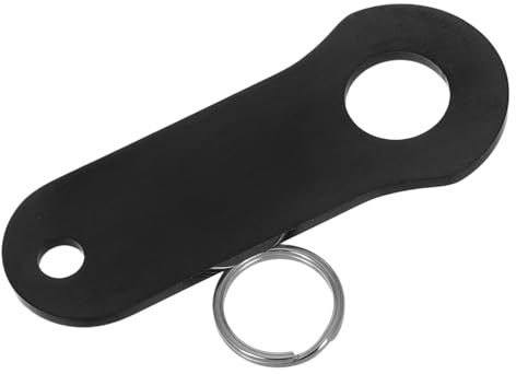 TOYANDONA Campana de Moto de Acero Inoxidable con Acabado Pulido y Cepillado Soporte para Manillar Anilla Partida Incluida Accesorio de Suerte y Repuesto para Motocicletas Negras