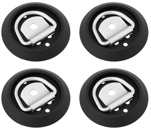 SG Store 4 Anillos de Amarre para Remolques Diámetro de 100 Mm Orificio de Montaje M10 para Remolques Camiones Autocaravanas Furgonetas