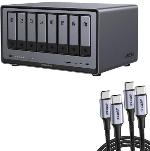 UGREEN NASync DXP8800Plus 8-Bay NAS mit 100W USB C Kabel (Diskless)