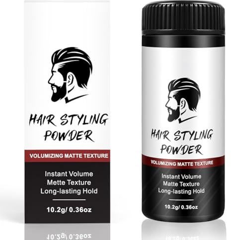 Beugo 1PCS Poudre Coiffante pour Homme, Poudre Texturisante Cheveux, Volumisante Texture Mate, Tenue Longue Durée, Naturel Aspect pour Cheveux, Facile à Appliquer, 10.2g