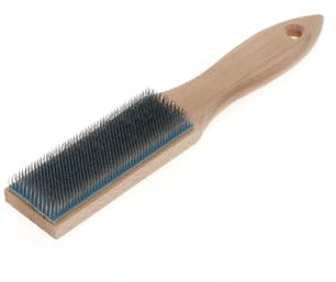 GEDORE File brush, for Files and rasps, 10 mm bristles, Wooden handle, Wire brush, 250 mm long, 645