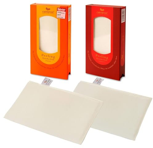 Carenesse Peeling-Handschuh 2er Pack I Gesichtspeeling & Körperpeeling I Hamam Peelinghandschuh effektives body & face scrub I Ohne Chemie & Plastik