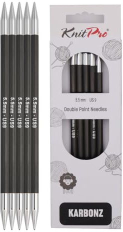 KnitPro Karbonz Double Pointed Needles 6(15cm) | US Size 9 (5.5mm)