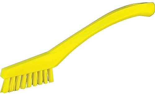 Vikan 44016 Very Hard Detail Brush, Yellow, 205mm Length, 20mm Width, 40mm Height, 4401