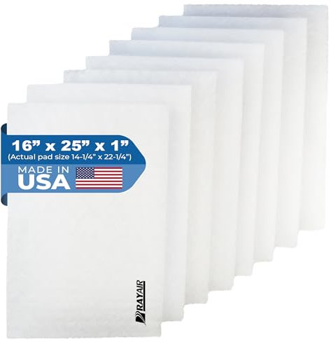 RAYAIR SUPPLY 16x25 Replacement Filter Pads Compatible with Respicaire CG MicroCLean 95 Air Cleaner 16x25 Refills (4 Pack)