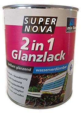 Super Nova 2in1 Glanzlack Brillanz PU-verstärkt Glänzend 0,75 Liter innen/außen, Farbe (RAL):RAL 1015 Hellelfenbein