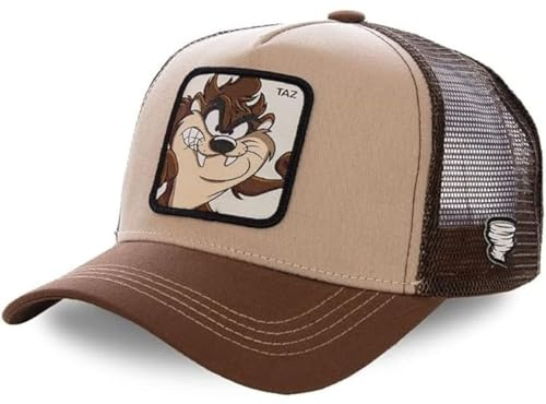 Capslab Casquette Looney Tunes Taz Beige et Marron