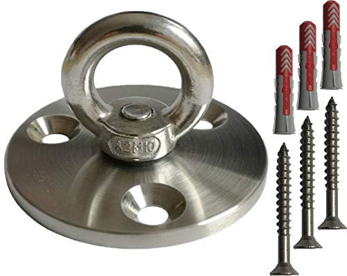 KLIFFHÄNGER Catena di Sospensione con Due moschettoni per sedie sospese, poltrone sospese e amache | Diverse Lunghezze (Gancio a soffitto)