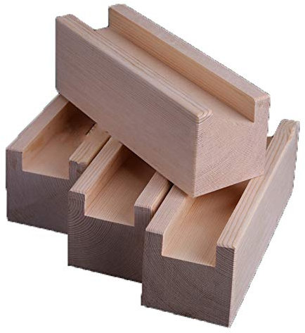 pingping1991 Konkave Massivholzblock-Möbelbeine,4 Stück DIY Möbelerhöher,Betterhöhung,Tischerhöher,Erhöhung Möbel Beinheber für Schrankfüße,Sofafuss,Tischbeine,Schreibtisch,Bett(10x5x10cm)