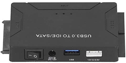 fasient1 Adattatore da USB 3.0 a SATA/IDE, per HDD SATA/IDE da 2,5/3,5 Pollici SDD e CD/Dvd Rom da 5,25 Pollici CD-RW, Combo, Dvd-RW, Adattatore Dvd-(Unione Europea)