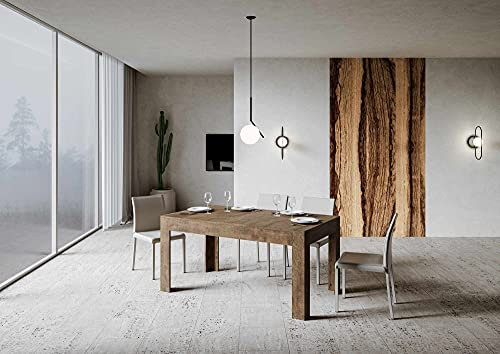 Table Bibi plateau Noyer 90 x 160 cm + 60 cm extensible