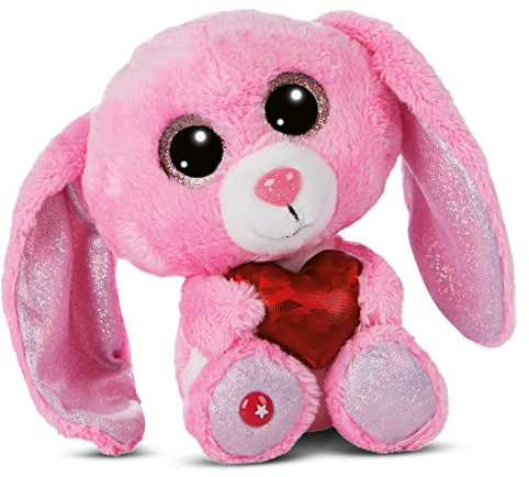 NICI Glubschis:Das Original–Glubschis Hase Hearty Kay 15cm I sitzendes Plüschtier mit großen Glitzeraugen I Schmusetier für Kuscheltierliebhaber–47882