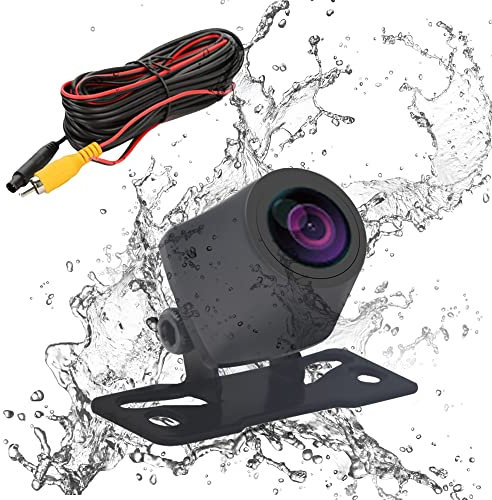 OBEST Mini Caméra de recul 720P de Voiture Étanche avec Câble Vidéo RCA,Caméra de Recul AHD Arrière 170° Grand Angle pour Voiture Bus Camion Caravane Camping-Car 12V