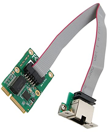 Annadue Tarjeta Controladora de Red Gigabit Ethernet Mini PCI-E, Tarjeta Nic LAN RJ45 de 10/100/1000Mbps para Computadora de Escritorio ME/98SE/2000/XP/Vista/7/8/10, Linux, OS X