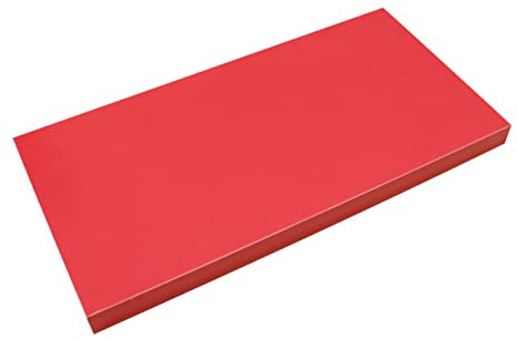 Veemoon Étagère à Livres Murale en Bois Rouge, Seul Niveau | Rangement Mural pour Classe et Bibliothèque, Maintient Livres, Dossiers, Revues et Cd, Style Décoratif