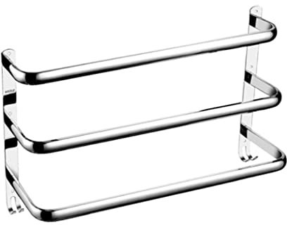 Handtuchständer 304 Edelstahl Handtuchhalter 3 Krawatten Arm Handtuchhalter Wandmontage Tuch Bar Rail Aufhänger for Badezimmer Küche Hotel Handtuchstange (Size : 50cm)