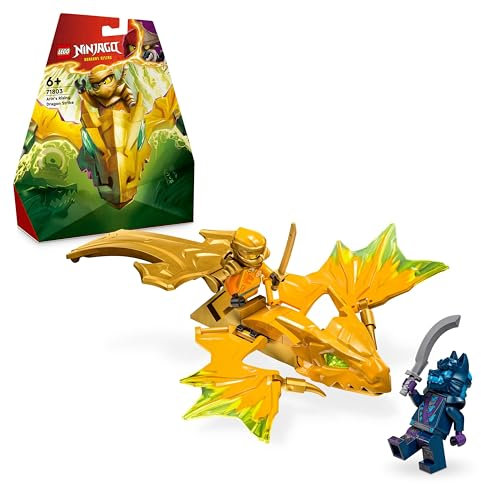 LEGO NINJAGO Arin’s Rising Dragon Strike Toy, Yellow Ninja Figure Set for 6 Plus Year Old Boys, Girls & Kids, with Arin Minifigure and Katana Sword Accessory, Role-Play Building Toys, Gift Idea 71803