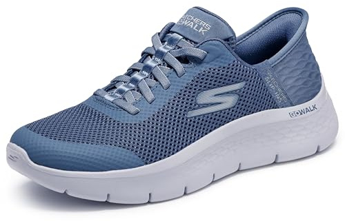 Skechers Women's Go Walk Flex Hands Free Slip-Ins - Grand Entry Sneaker, Blue, 7.5 US