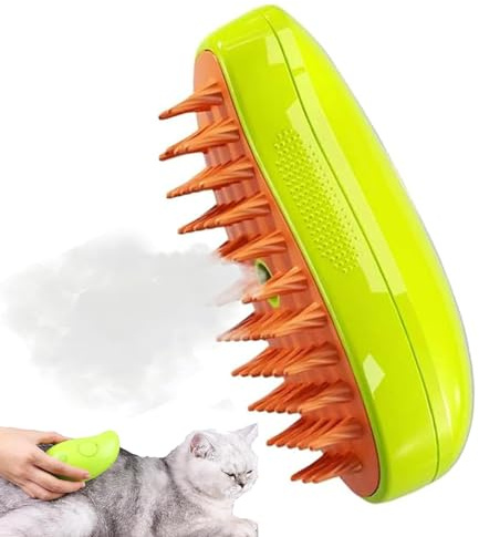 Cat Steamy Brush, 2024 ny ångborste för hårrengöring, kattborste självrengörande 3-i-1 ångborste för katter