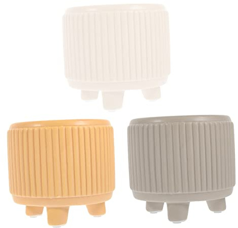 BESPORTBLE 4piezas Macetas De Cerámica Multiusos para Suculentas Cactus y Decoración del
