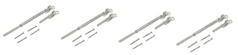 UKCOCO 4sätze Edelstahl Kabelgeländer Kit Mit Verstellbarem Spannschloss Für Sichere Deckverbindungen Langlebige Und Wetterfeste Lösung Für Innen Und Außenbereiche