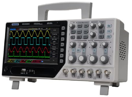Hantek DSO4084C DSO4104C DSO4204C DSO4254C Digital Oszilloskop 4CH 80 100 200 250 MHz 1GSa/s +1CH Arbitary Function Waveform Generator Digital Oszilloskop(DSO4084C)