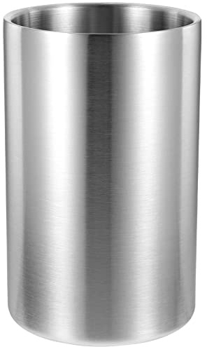 GAGMXE Wine Chiller Insulated Ice Bucket Stainless Steel Ice Storage Bucket Multipurpose Bucket Beer Storage Bucket for Bar Party Stainless Steel Champagne Bucket