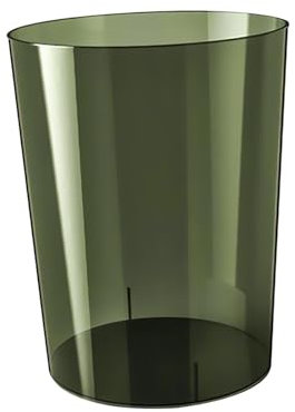 Baoblaze Garbage Container, Waste Paper Bin, Minimalist Round Dustbin, Clear Rubbish Bin for Kids Room Dressing Table Office Bedroom, Green L