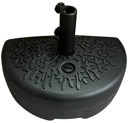 DJJYCTNM Demi Parasol – Parasol Balcon de 6,6 Pieds avec Manivelle Facile À Incliner – Demi-Parasol Extérieur pour Terrasse – Petit Auvent pour Balcon, Table ou Terrasse (Color : 18L Base)