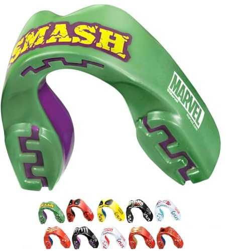 Marvel The Hulk Sport Zahnschutz Erwachsene und Kinder Sport Mundschutz Für alle Vollkontakt-Sportarten einschließlich Rugby, MMA, Kampfsport, Kickboxen, Judo, Hockey & Boxe