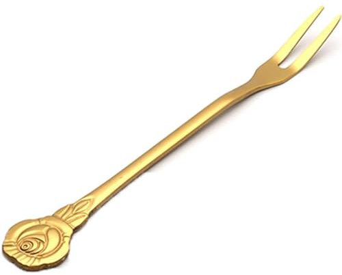 Dessert Forks Creative Dinner Forks Stainless Steel Fruit Fork Flower Handle Fruit Portable Cute Classic Elegant Premium Simple Dinner Forks