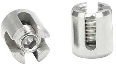 2Pcs Steel Cross Shape Wire Rope Fixing Clips,Stainless Steel Lock Cable Clamps Clip For Rope fastening 3mm