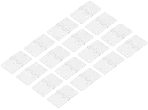 QUARKZMAN Rc Charnières 1,1 Pouce x 0,6 Pouce Réglable Plastique 16 Pcs | Modèle Avion Télécommande Contrôle Avion Ailes Pièces Carré Lâche-Feuille