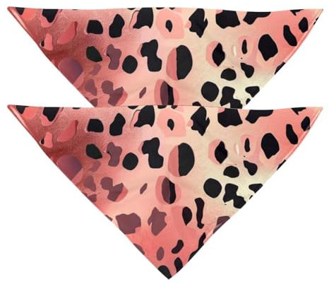 Hundehalstuch, waschbar, Dreieckstuch für kleine, mittelgroße und große Hunde, Katzen, Haustiere, Rosa, Roségold, 2 Stück