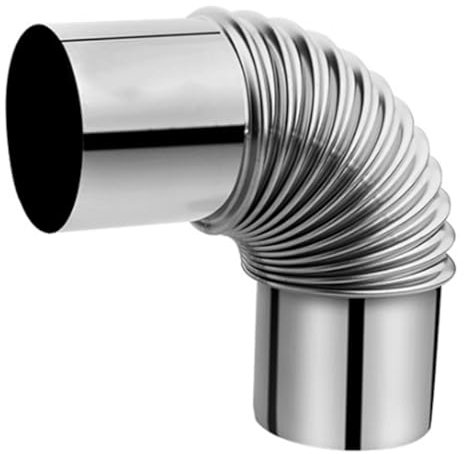 90°-Rohrbogen Ø 60 mm, Ofenrohrbogen Aus Edelstahl 304, Hitzebeständiges Rauchrohr for Öfen, Edelstahl-Kaminrohrbogen(1pcs)