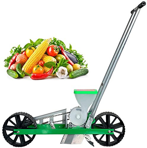 XCSCUK Hand Push Precision Seeder, Garden Lawn Seeder, Adjustable Furrowing Machine for Backyard Agriculture
