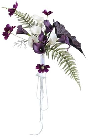Sharplace Bouquet da sposa con fiori di calla artificiali, decorazioni per eventi