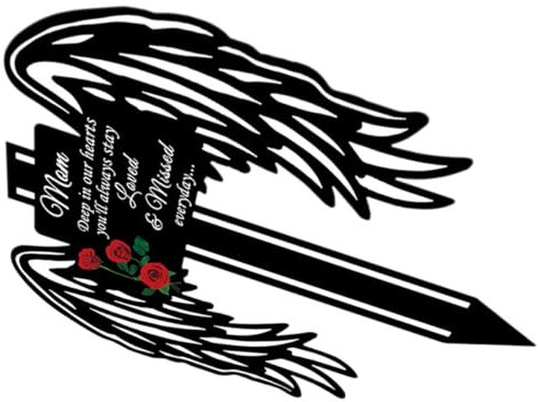 SUPVOX Ángel Conmemorativa Cementerio Metal Tumba Decoración Tumba Cementerio Jardin Decoración Angel