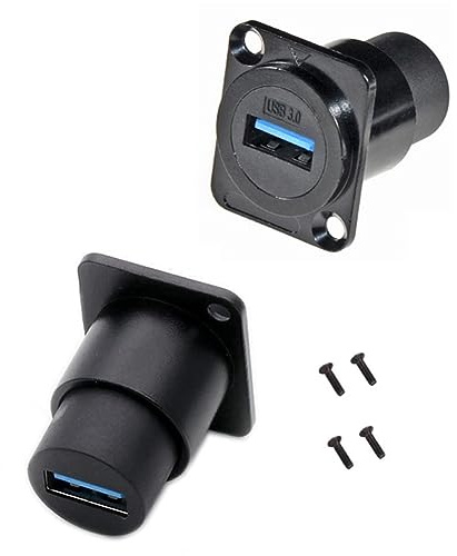 Asyduey Presa USB 3.0 Presa USB 3.0 In Metallo Connettore USB 3.0 da Femmina A Femmina Connettore USB Tipo D Montaggio A Pannello Accoppiatore di Segnale Saldatura