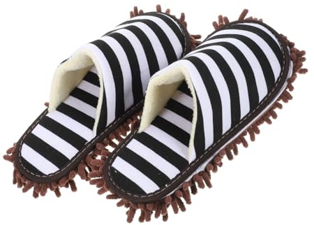 ELAYARD Zapatos de Limpieza para Suelo con de Chenilla Pantuflas de Barrido Cómodas y Lavables Mopas Multifuncionales para Adultos para Parquet y Uso Doméstico