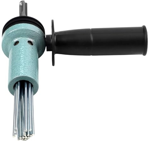 Qualoramall Elektrischer Hammer Nadel Scaler Adapter 18 Nadeln SDS Schaft Elektrohammer Adapter Nadelentroster Werkzeug Rostentferner Gehärteter Legierter Stahl für Betonvorbereitung Bohren