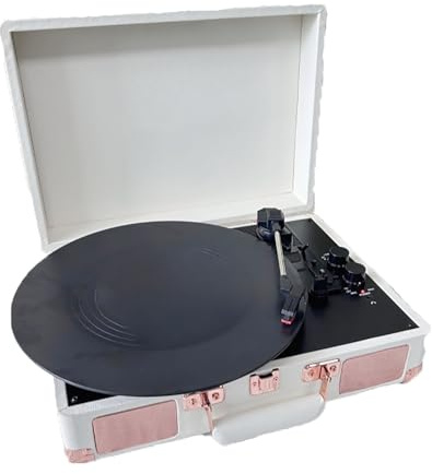 CD -Player, Musikbox, Stereo -Sound - Erfahrung der Charme von Vinyl. Ideal für Häuser, Büros und Unterhaltungsmöglichkeiten. Rose Gold