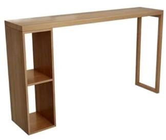 Bartabeller Träbarbord med barhöjd och robust ram, rektangulärt bänkbord for kök, matsal, vardagsrum Bar Bordets Högbord(120 * 40 * 105cm)