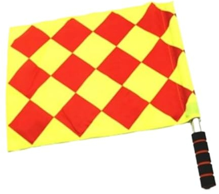 FußBallschiedsrichterfahne 5pcs Referee Flag With Sponges Handle Waterproof Linesman Flags Multi-color Issuing Volleyballs Football Supplies FüR FußBall(Color2)