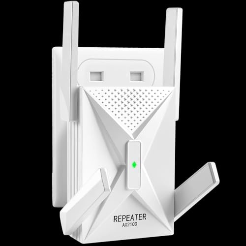 MEETOWN Repetidor WiFi, 2100M Repetidor WiFi para Casa, Doble Banda 5GHz/2.4GHz Amplificador Wi-Fi para Oficina, Cubre hasta 800m² y más de 75 Dispositivos