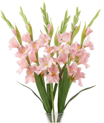 AwnsIMfreien Gladiolus, 6PCS Gladiolus Artificial Flowers, 22in Realistic Tall Artificial Flowers for Vase, Lifelike Faux Flower for Wedding Home Hotel Decor (Style-2), Flower
