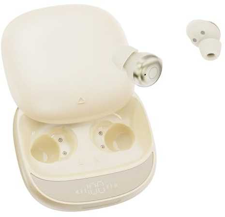 ZOVIMAX Bluetooth Kopfhörer Kabellos, Schlaf kopfhörer Seitenschläfer 2026, Schlafkopfhörer Bluetooth 5.4 mit White Noise, 6 EQ Sleep Earbuds, Mini Ohrhörer zum Schlafen 40Std, In Ear Kopfhörer LED
