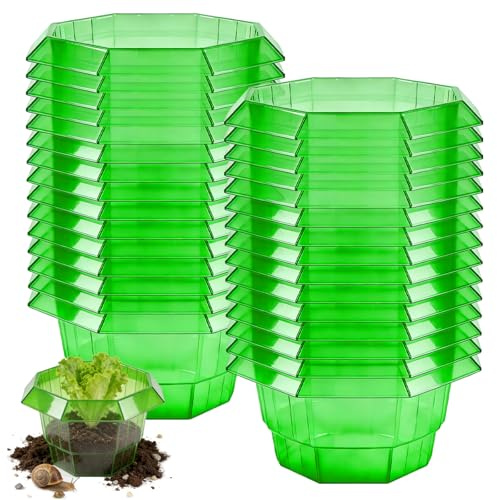 VETOLAKA 30 collares de caracol: 23 cm de protección contra caracoles, protección contra caracoles, valla de caracol verde, cuello de caracol, estable, repelente de caracoles, cuello de caracol