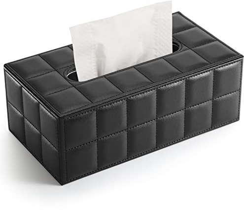 Boîte à mouchoirs en Cuir KingFom