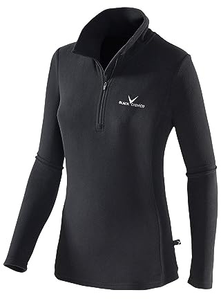 Black Crevice Damen Fleece Skirolli, schwarz/Silber, 46